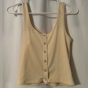 American Eagle Button Cropped Tank Top